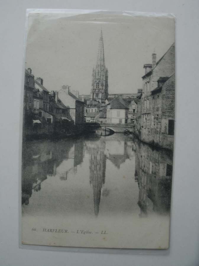 postcard. carte postale. postkarte. - Harfleur. L`eglise.