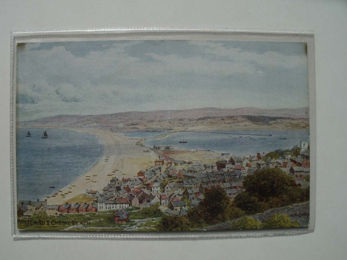 postcard. - Portland & Chesie Beach.