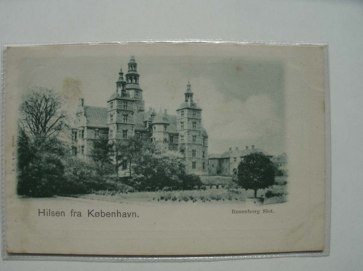 postcard. ansichtkaart. postkarte. - Hilsen fra Kobenhavn. Rosenborg slot.