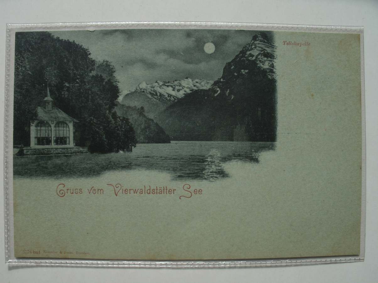 postcard. - Gruss vom Vierwaldstatter See. Tellskapelle.