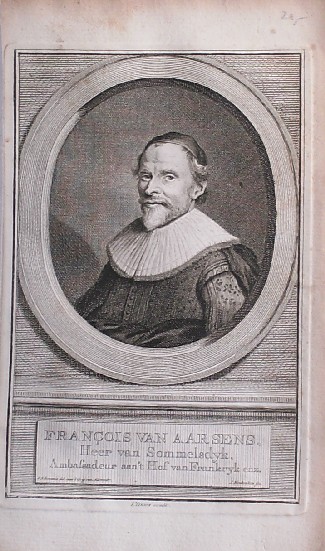 antique print (prent) - Francois van Aarsens, Heer van Sommelsdijk (..).