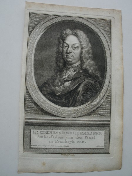 antique print (prent) - Mr. Coenraad van Heemskerk, Ambassadeur van den Staat in Frankrijk enz.