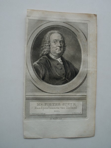 antique print (prent) - Mr. Pieter Steyn, Raadspensionaris van Holland.