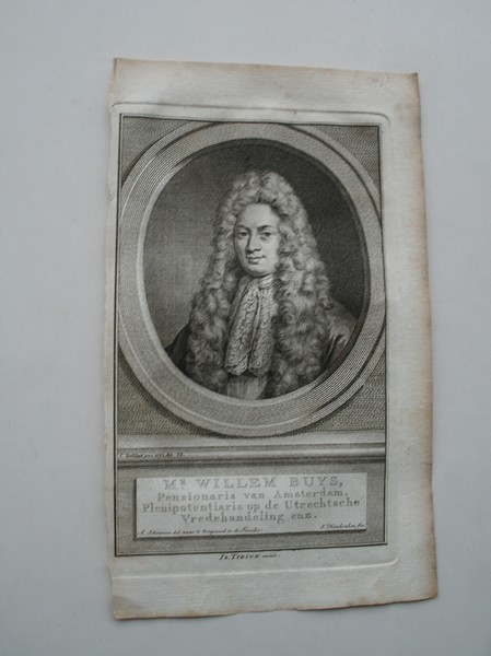 antique print (prent) - Mr. Willem Buys, Pensionaris van Amsterdam (..).