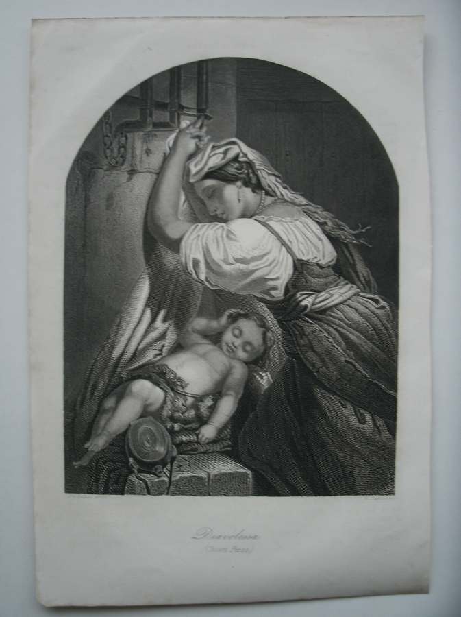 antique print (prent) - Diavolessa (Chiara Pezza).