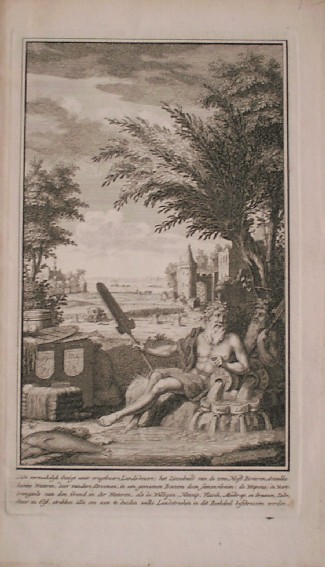 antique print (prent) - Allegorie op de landbouw. Uit tegenwoordige staat van Holland.