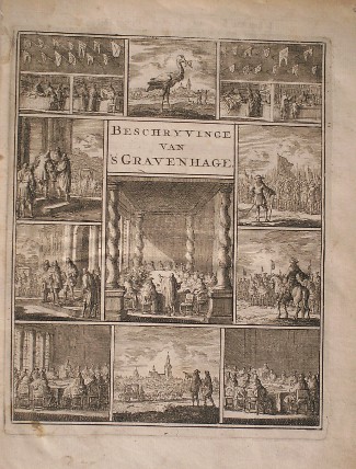 antique print (prent) - (den haag) Beschryvinge van `s Gravenhage.