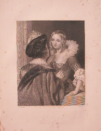 antique print (prent) - Elena & Gianni.