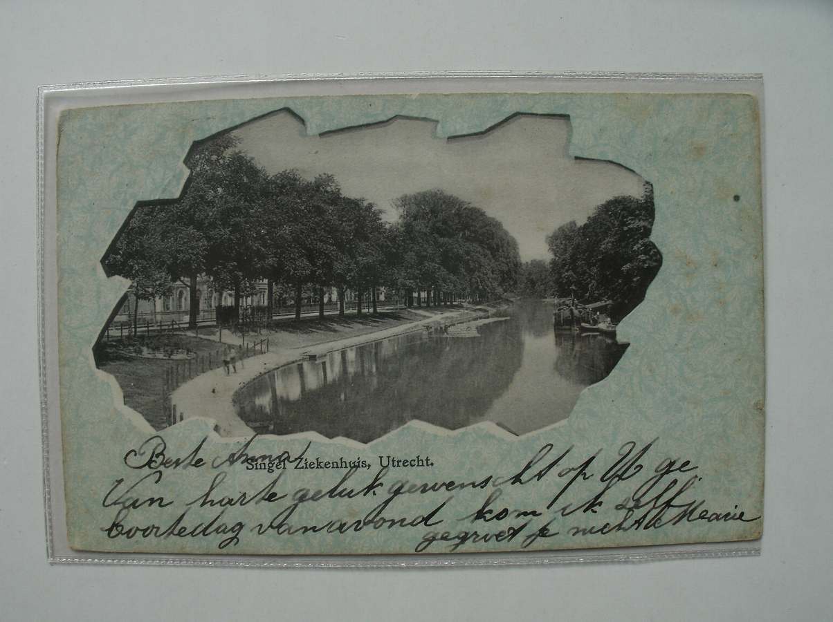 postcard. ansichtkaart. postkarte. - Utrecht. Singel ziekenhuis.