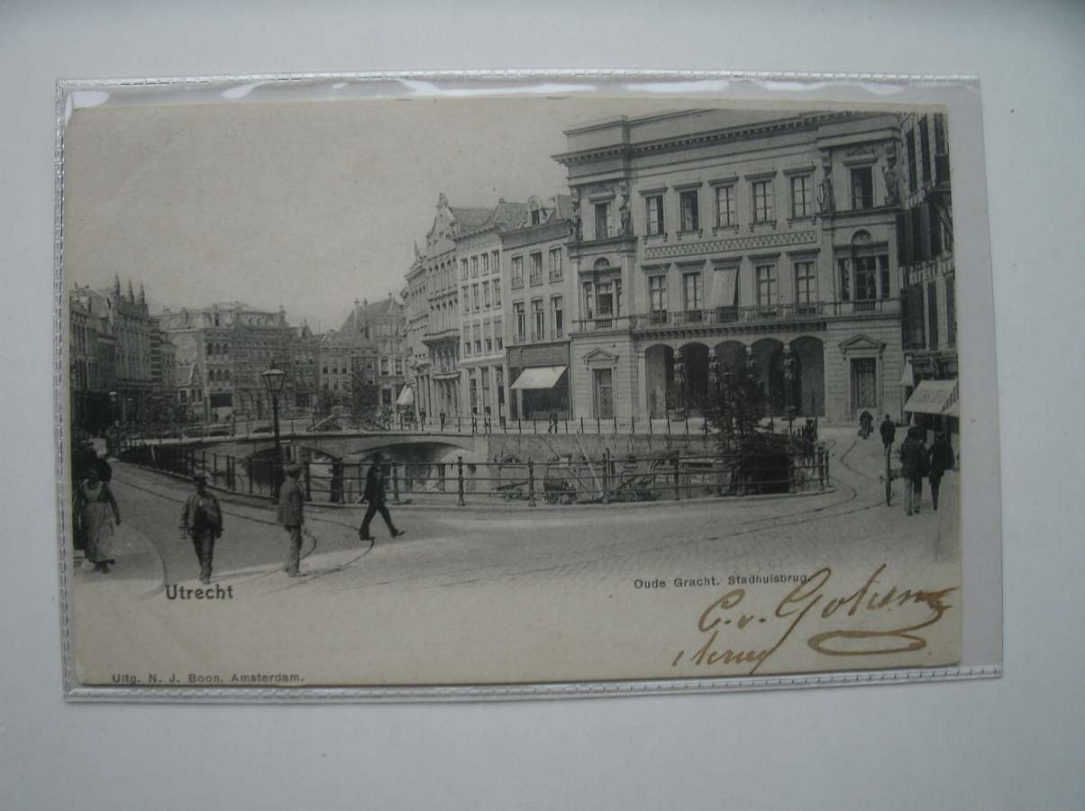 postcard. ansichtkaart. postkarte. - Utrecht. Oude Gracht. Stadhuisbrug.