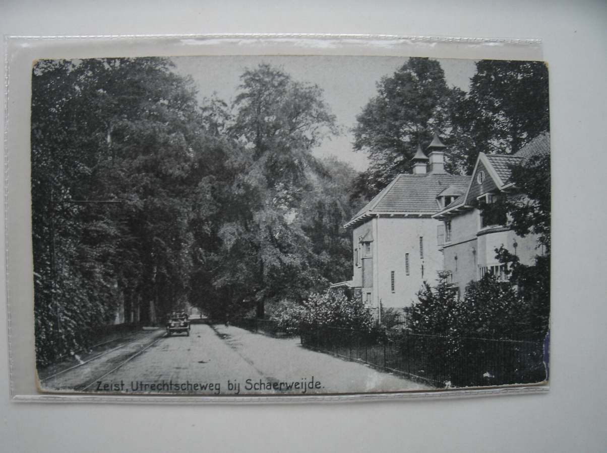 postcard. ansichtkaart. postkarte. - Zeist. Utrechtscheweg bij Schaerweijde. (met auto).