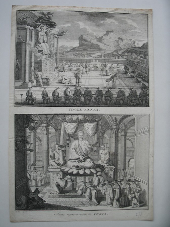 antique print (prent) - Idole Xekia. Autre representation de Xekia.