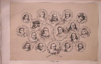 antique print (prent) - De roem van Frederik Hendriks eeuw.