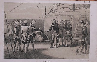 antique print (prent) - De Winter gevangen.