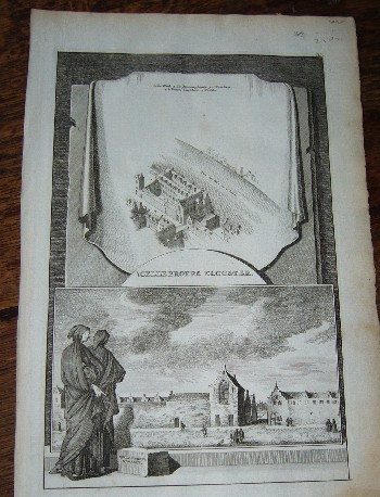 antique print (prent) - `t Cellebroers klooster. (Amsterdam).
