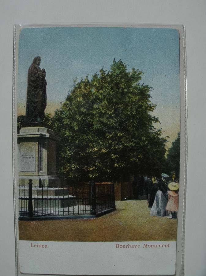 postcard. ansichtkaart. postkarte. - Leiden. Boerhaave monument.
