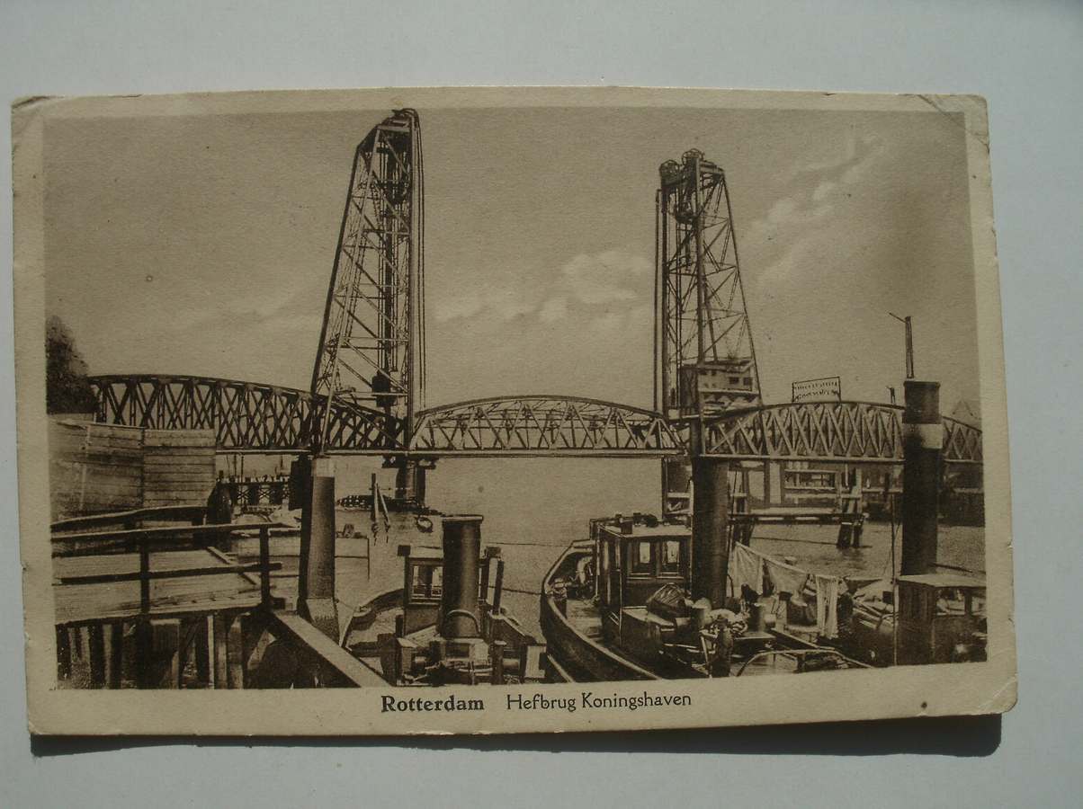 postcard. ansichtkaart. postkarte. - Rotterdam. Hefbrug koningshaven.