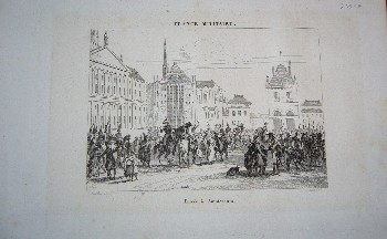 antique print (prent) - France militaire. Entree a Amsterdam.