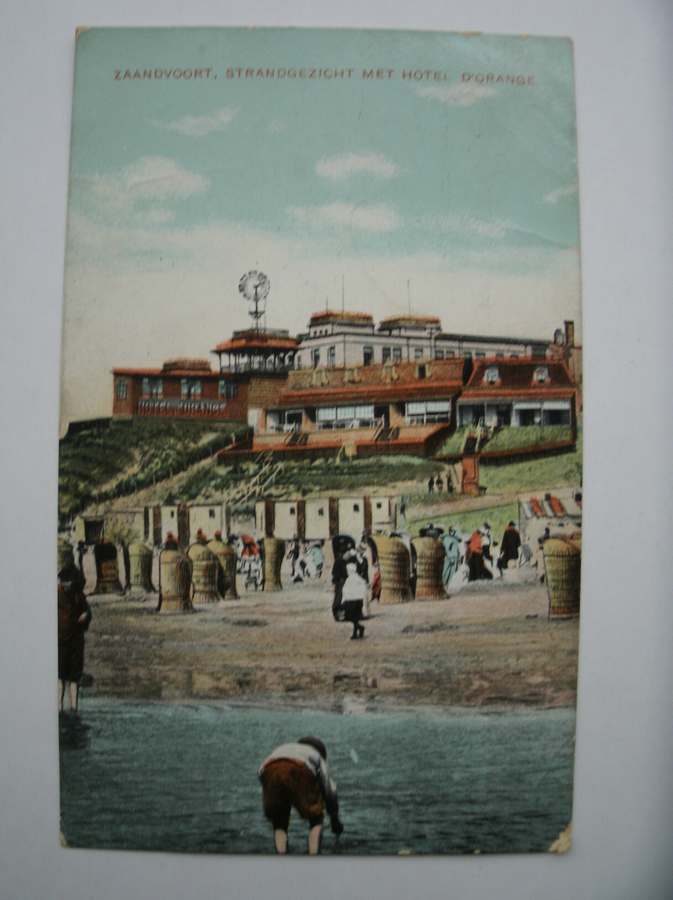 postcard. ansichtkaart. postkarte. - Zandvoort. Strandgezicht met hotel d`Orange.