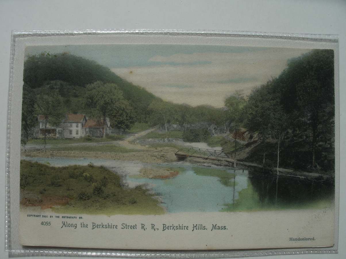 postcard. ansichtkaart. postkarte. - Along the Berkshire street R.R., Berkshire Hills, Massachusetts.