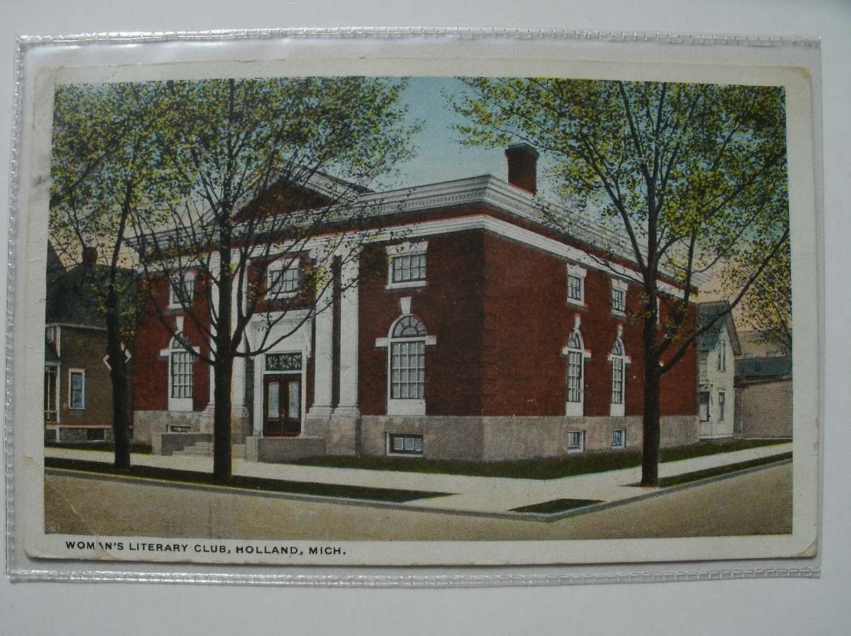 postcard. ansichtkaart. postkarte. - Woman`s literary club, Holland, Michigan.