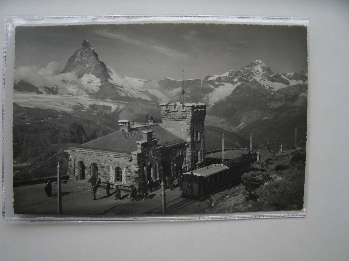 postcard. ansichtkaart. postkarte. - Zermatt. Station Gornergraf. Matterhorn.
