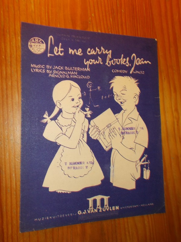 BULTERMAN, JACK & MACLOUD, ARNOLD G., - Let me carry your books Jean.