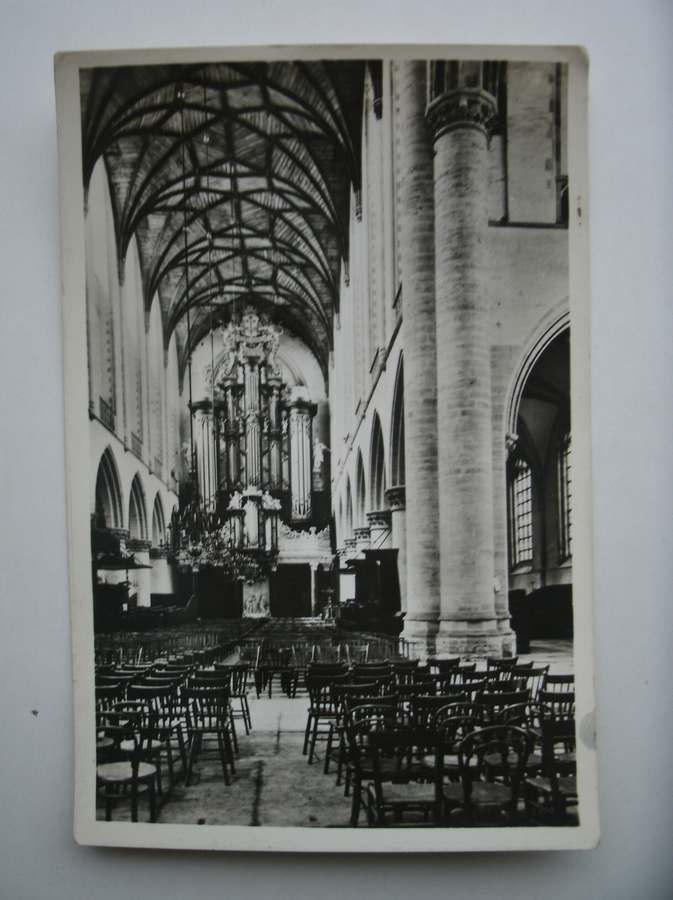 postcard. ansichtkaart. postkarte. - Haarlem. Interieur St. Bavo Kerk.