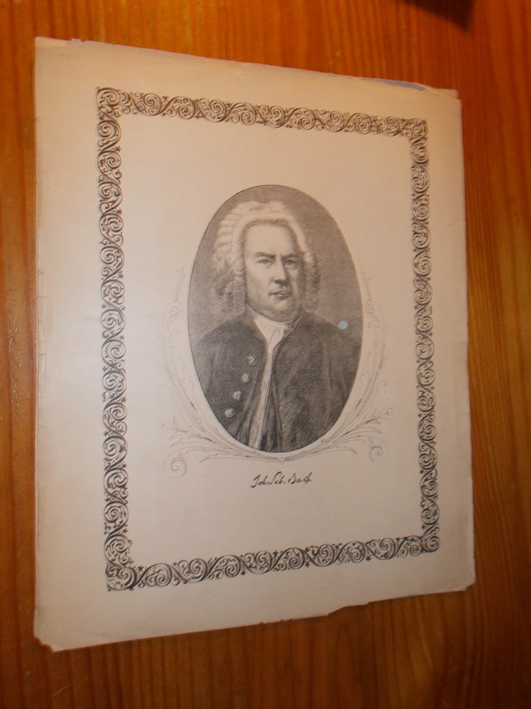 BACH, JOH SEB., - Harmonic Scheme. Harmonisches Schema Fuga 4.1. Scheme harmonique.