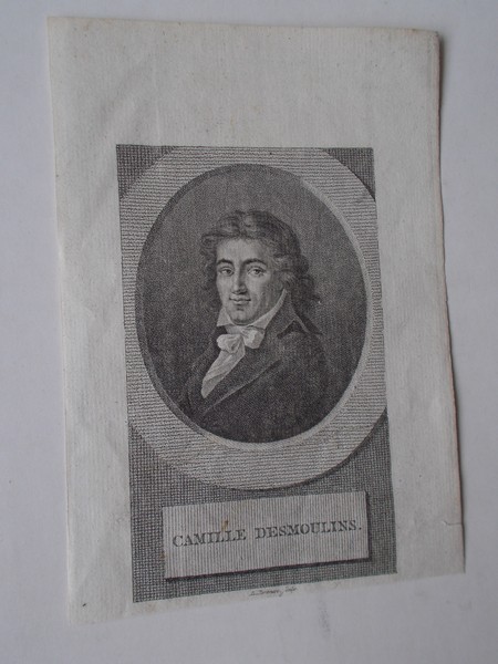 antique print (prent) - Camille Desmoulins. Portrait.