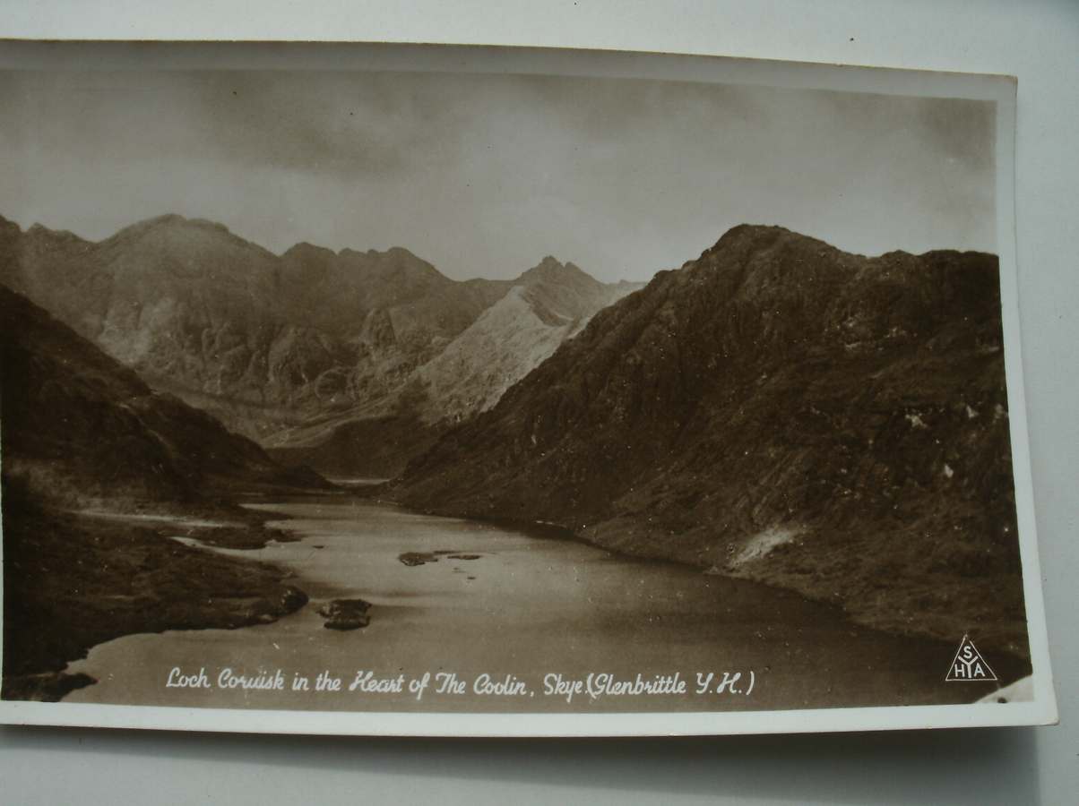 postcard. ansichtkaart. postkarte. - Loch Coruisk in the heart of the Coolin, Skye. S.Y.H.A. series no. 702.