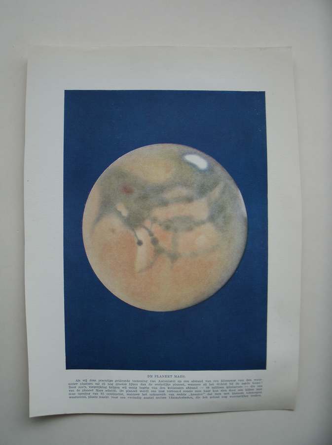 antique print (prent) - De planeet mars.
