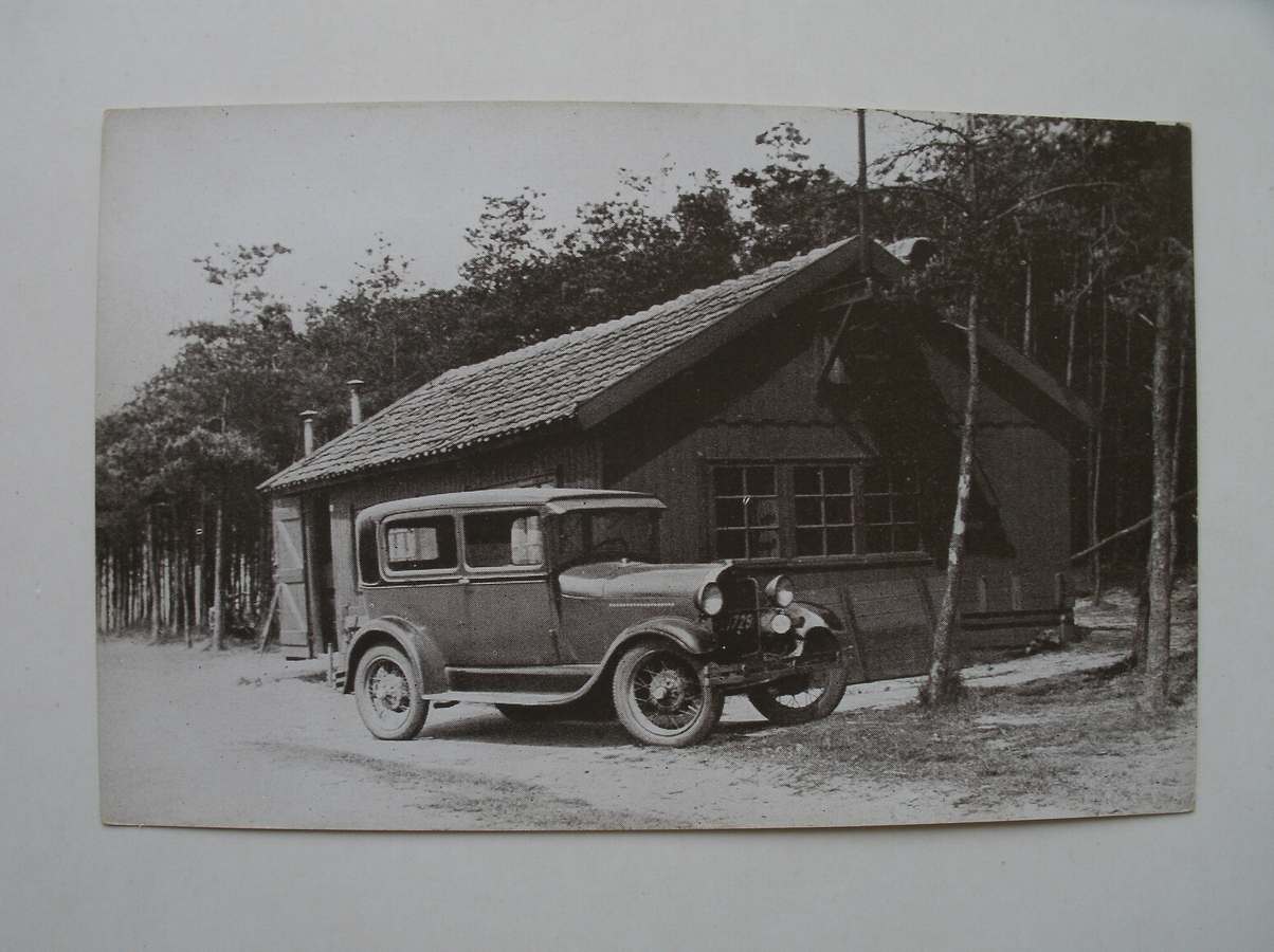 postcard. ansichtkaart. postkarte. - De VCJC Ford op expeditie naar de Blokhut te Maarn.