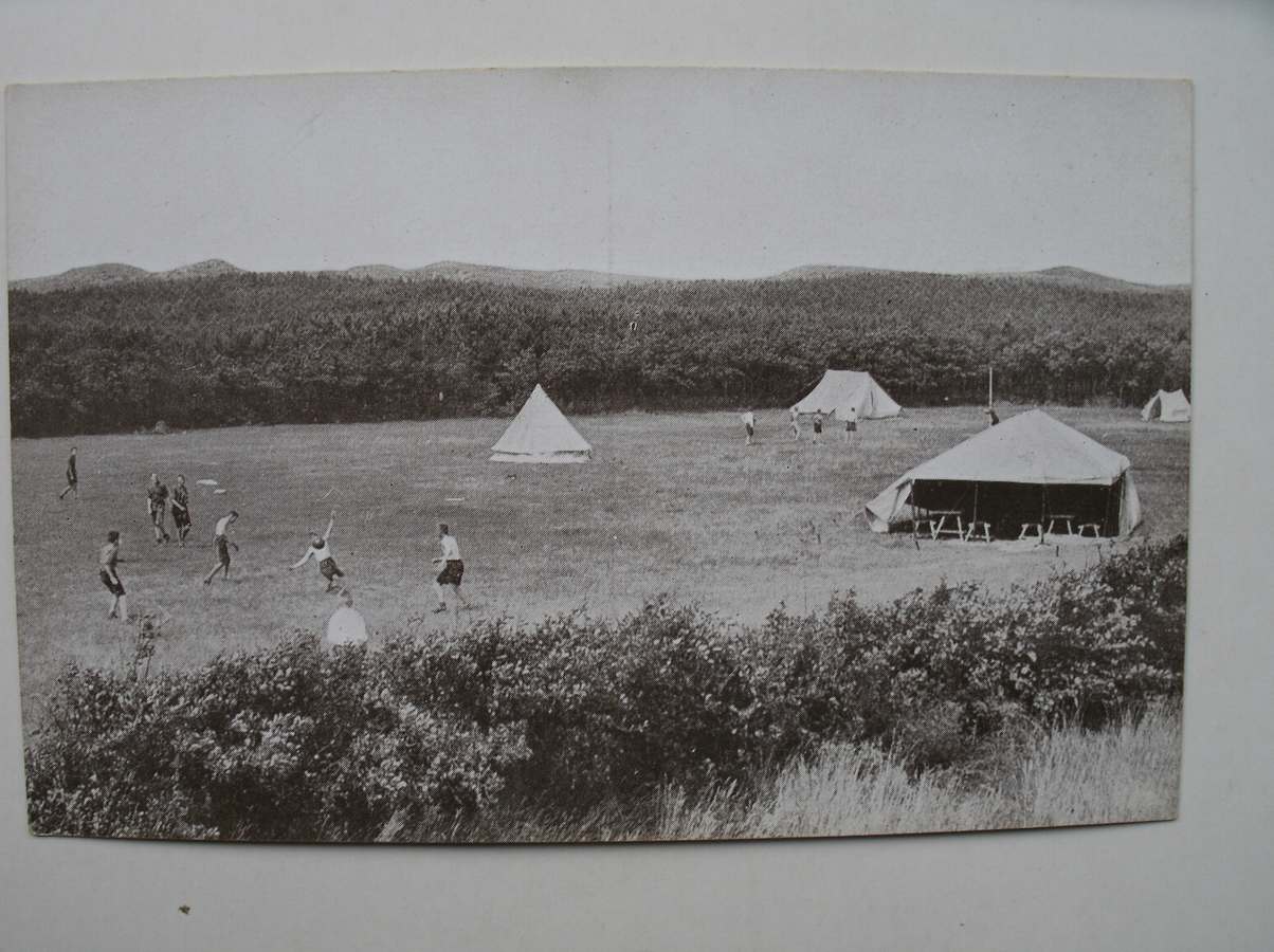 postcard. ansichtkaart. postkarte. - (Texel). Kampterrein van den Centralen Raad v. Vrijz. Chr. Jeugdwerk Texel.