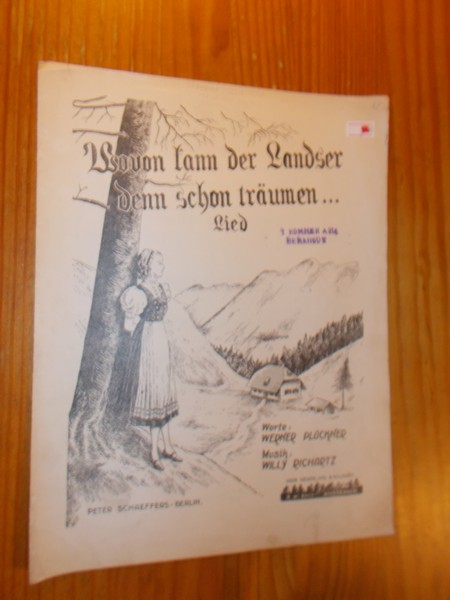 PLUCKNER, WERNER & RICHARTZ, WILLY, - Wovon kann der Landser denn schon traumen ? Lied.