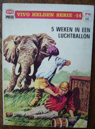 VERNE, JULES, - 5 weken in een luchtballon. Vivo helden serie 14.