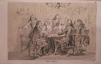 antique print (prent) - Vrede te Nijmegen gesloten.