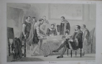 antique print (prent) - Unie van Utrecht.