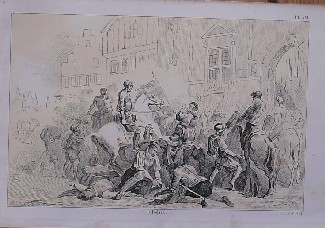 antique print (prent) - `s Gravenhage geplunderd door Maarten van Rossum.
