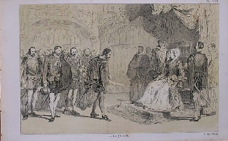 antique print (prent) - Aanbieding van het verzoekschrift der edelen.