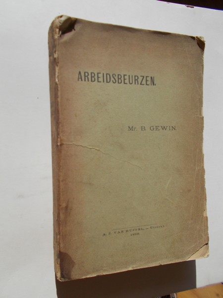 GEWIN, BERNARD, - Arbeidsbeurzen.