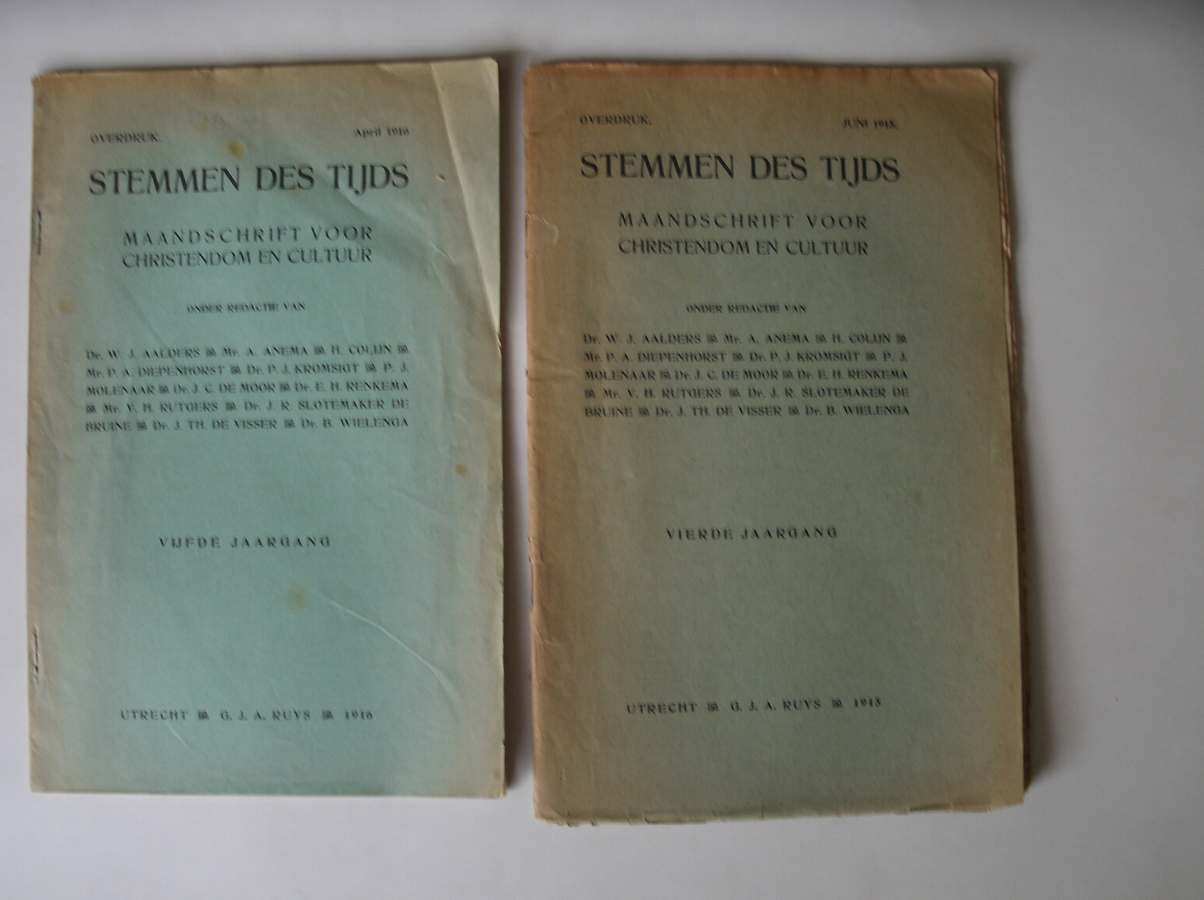 COLIJN, H., - Over den volkerenkrijg. III & IV.