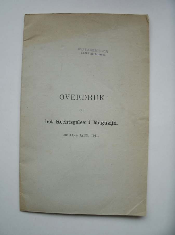 KINGMA BOLTJES, H., - De schadeloosstelling van 1639 r BW in verband met jaarcontracten.