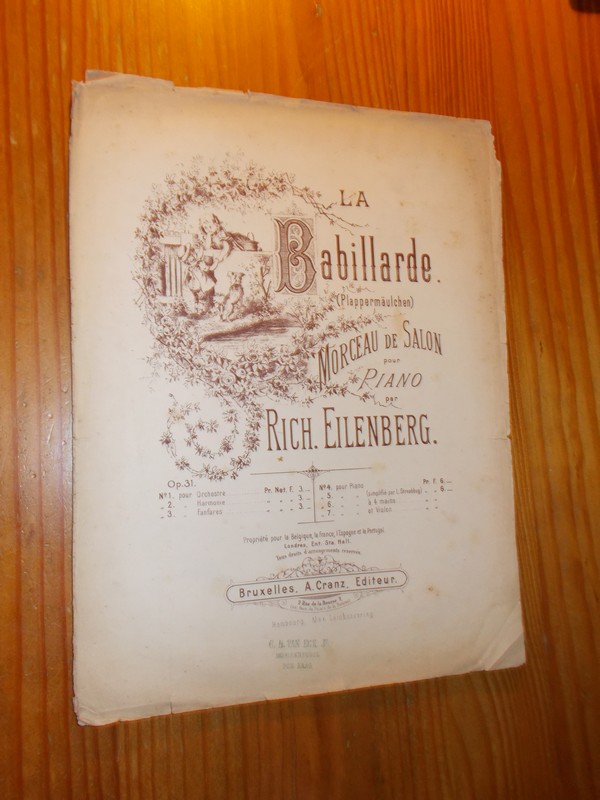 EILENBERG, RICH., - La Babillarde (Plappermaulchen). Morceau de salon pour piano.