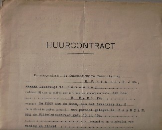 (zaanstreek). - Huurcontract. De Commanditaire vennootschap H.W. ten Hove Jzn. gevestigd te Deventer (..).