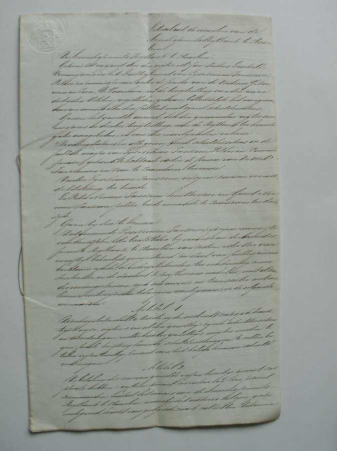 (genealogie, zaanstreek) - Extract uit de minuten van de arrondisementsregtbank te Haarlem. Betreffende faillissement in Zaandam.