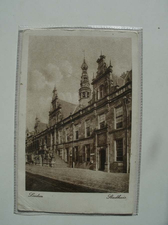 postcard. ansichtkaart. postkarte. - Leiden. Stadhuis.