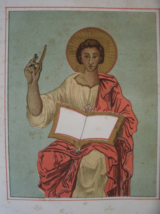 antique print (prent) - Schilderwerk van omstreeks 800.