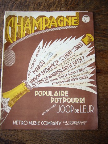 LEUR, JOOP DE, - Champagne. Populaire potpourri.