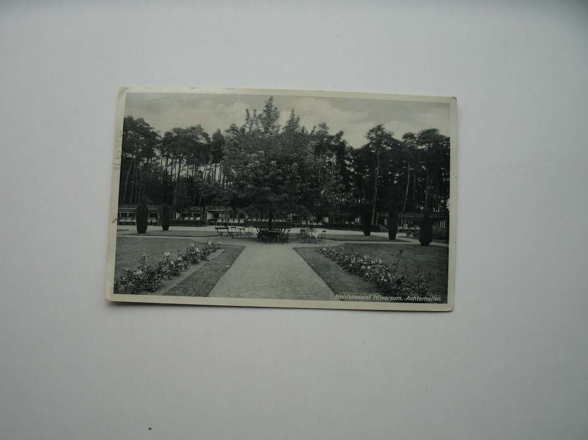 postcard. ansichtkaart. postkarte. - Heideheuvel Hilversum, achterhallen. (Lighallen).